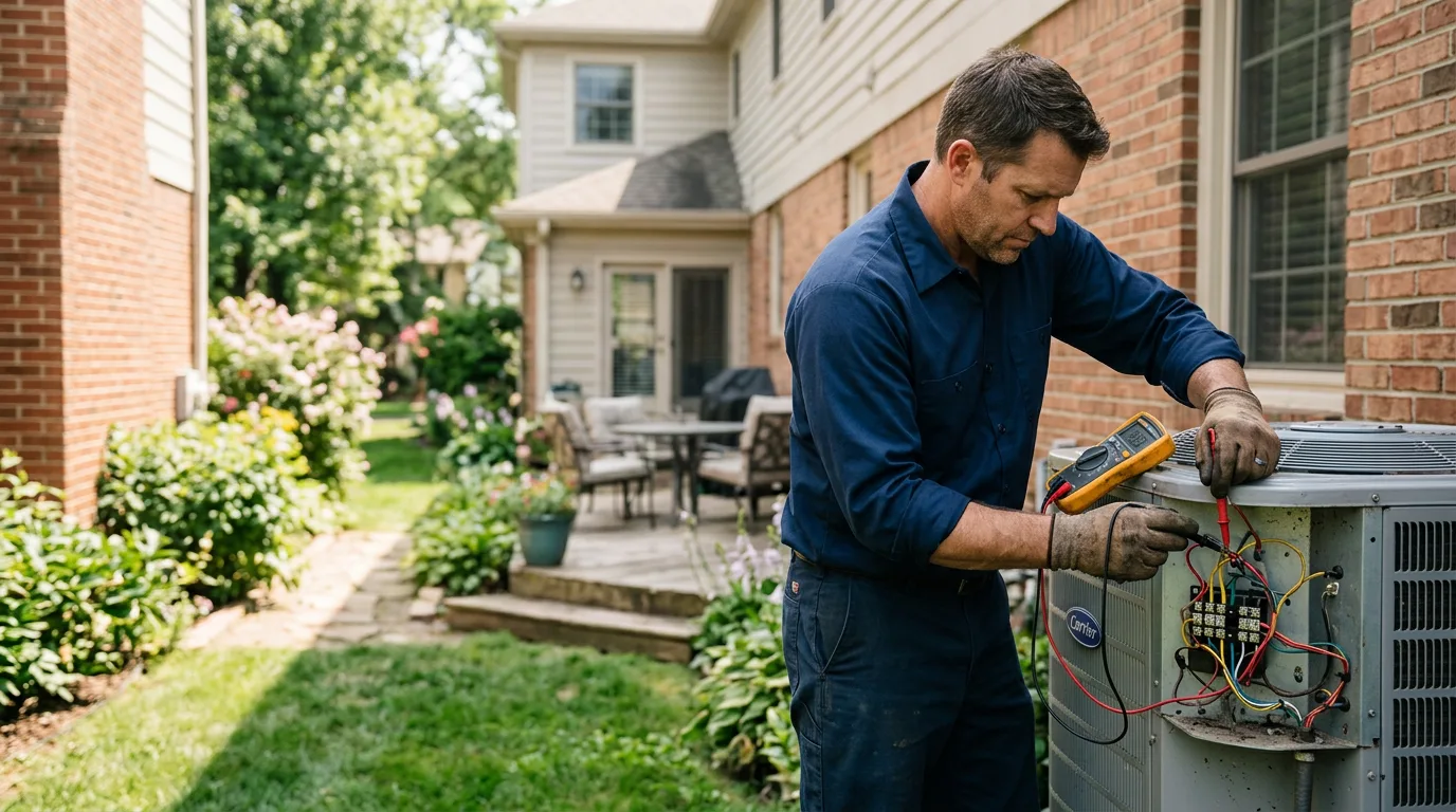 HVAC technician working near Mahaffey, PA